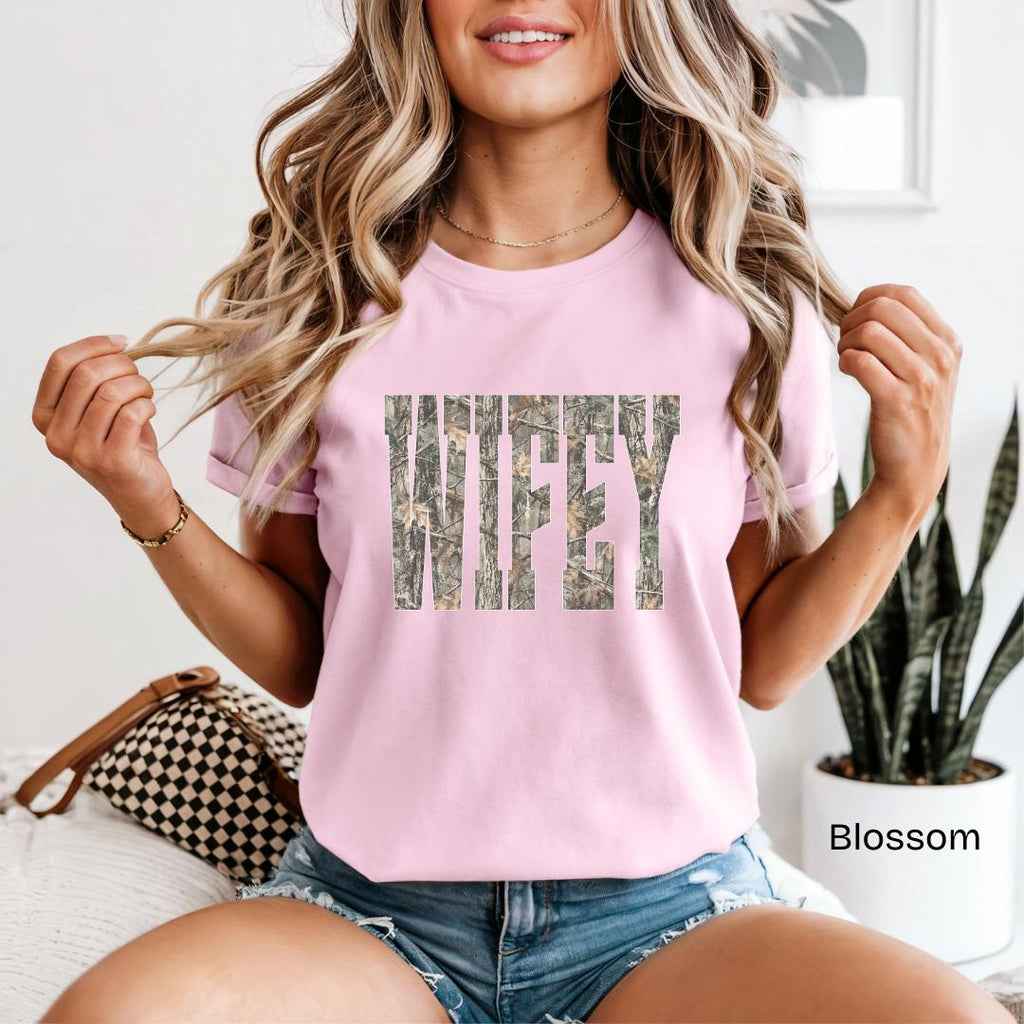 WIFEY Camo Comfort Colors T-Shirt