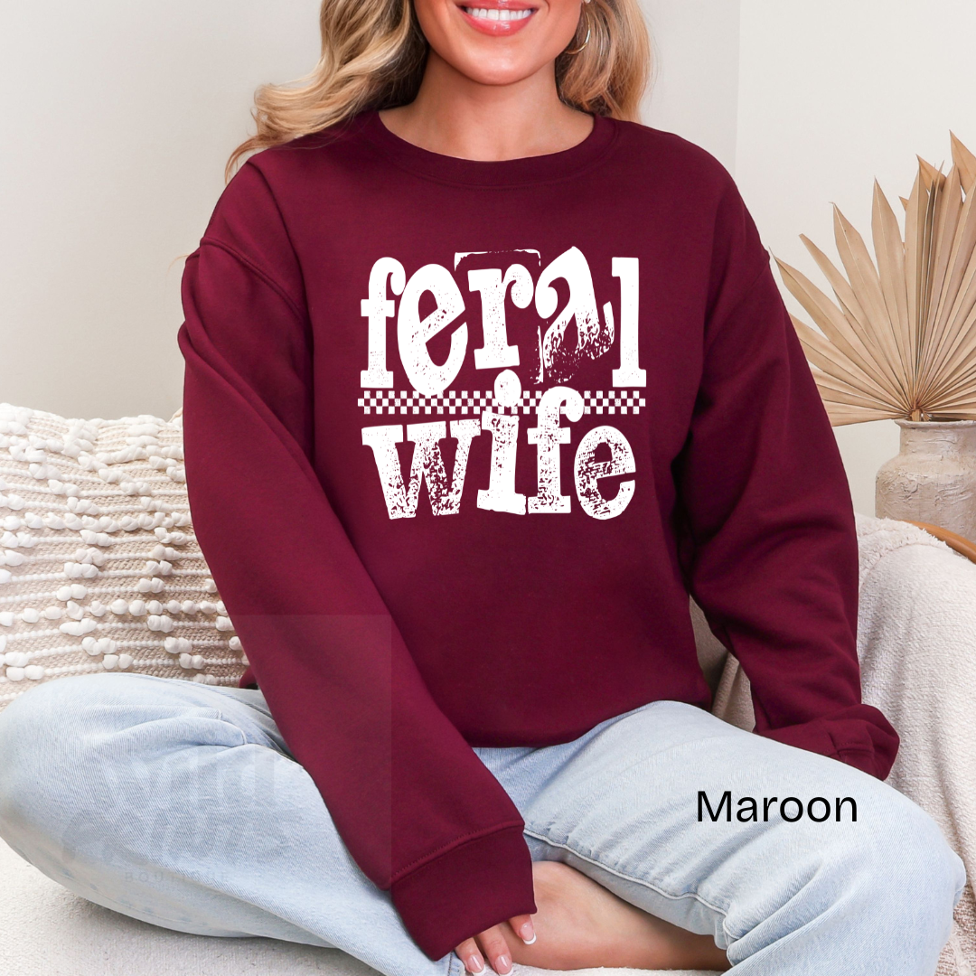 Feral Wife Crewneck Sweatshirt