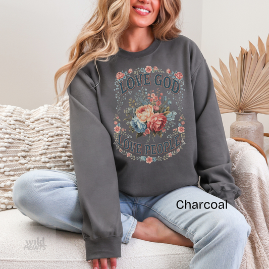 Love God Love People Crewneck