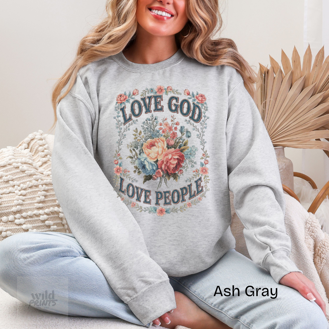 Love God Love People Crewneck