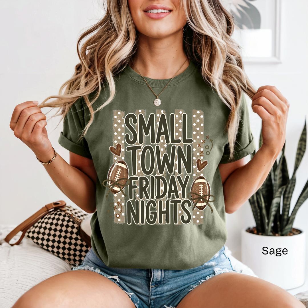 Small Town Friday Nights Football Comfort Colors T-Shirt