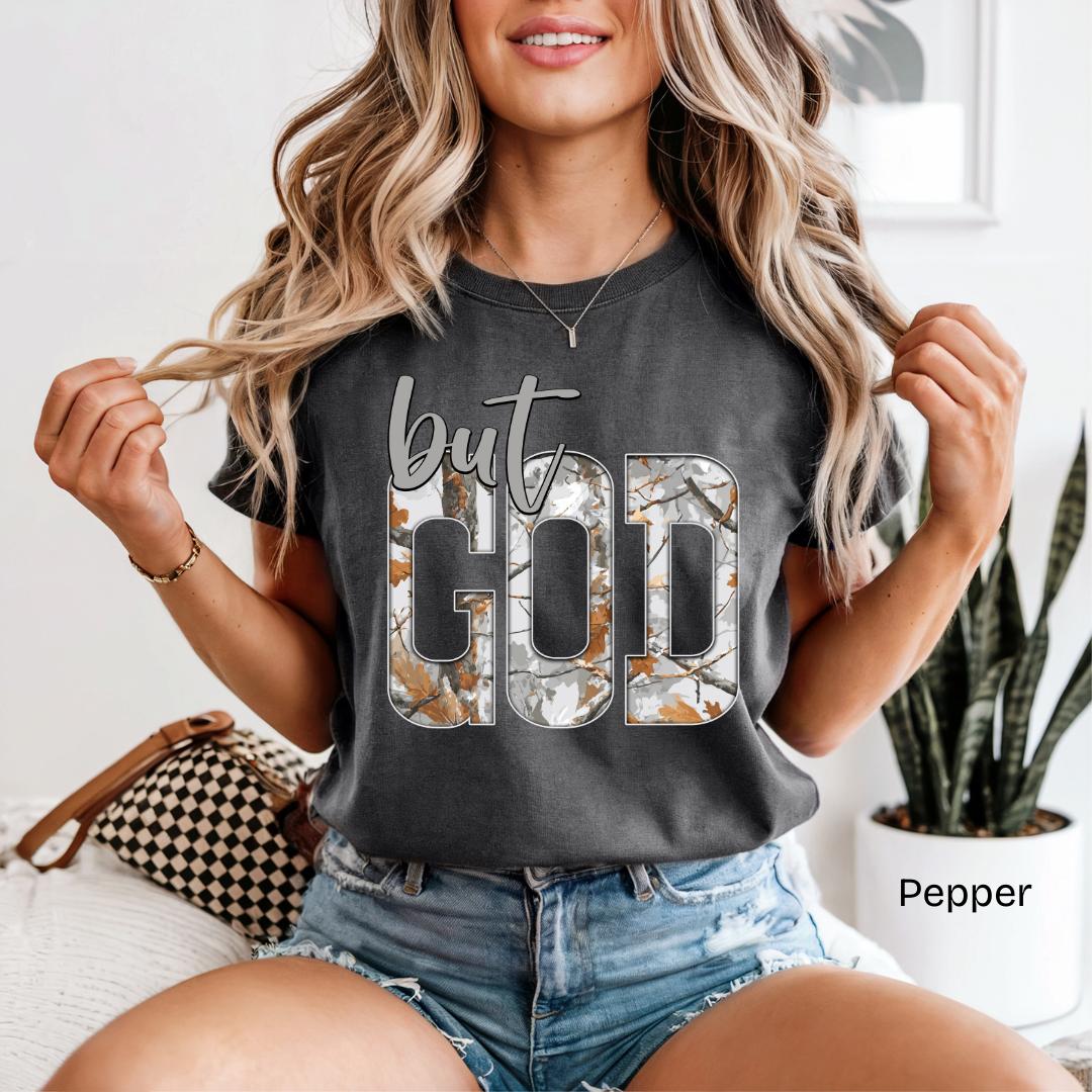 But God Camo Comfort Colors T-Shirt