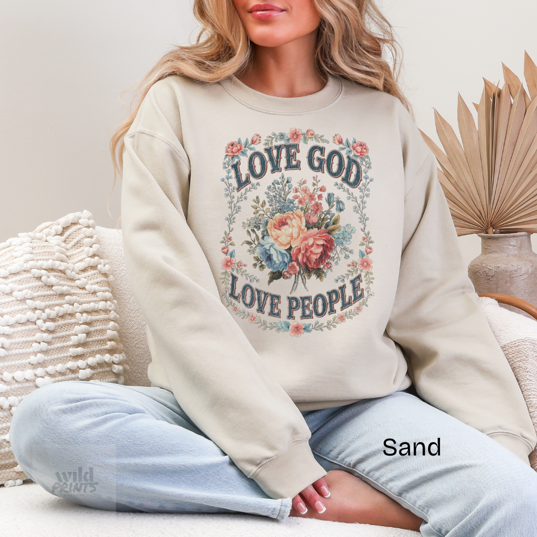 Love God Love People Crewneck
