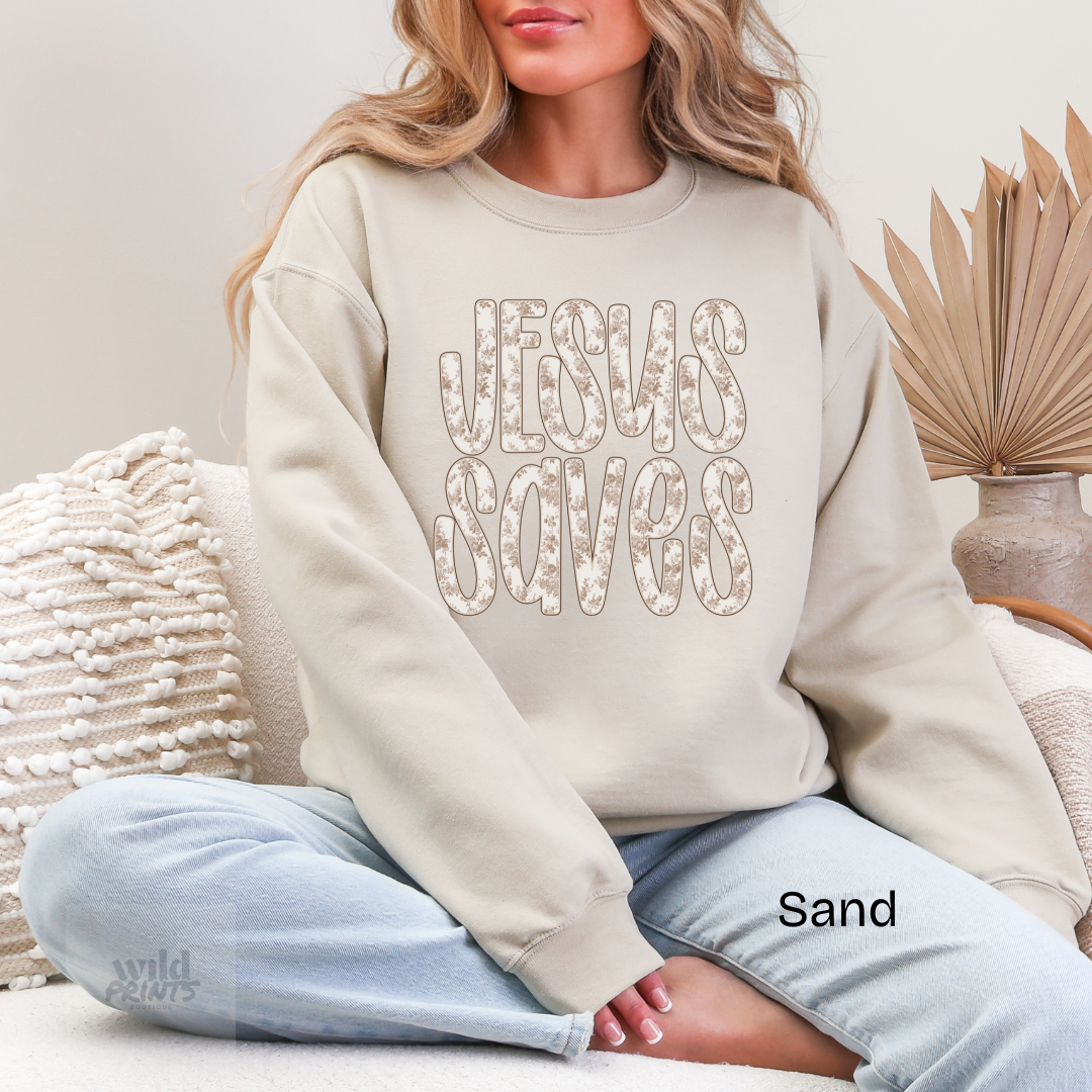 JESUS SAVES Crewneck