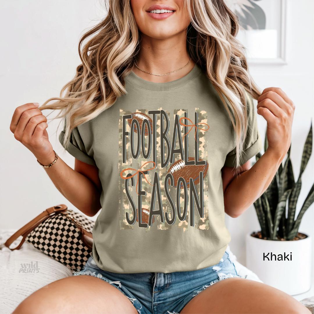 Football Season Camo Comfort Colors T-Shirt