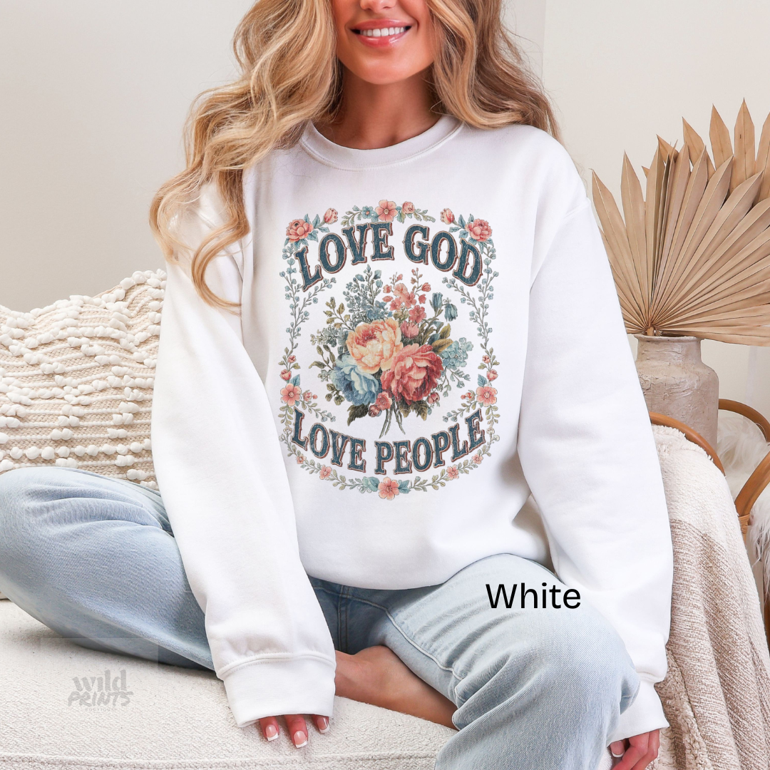 Love God Love People Crewneck