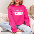 Falling For Jesus Varsity Gildan Crewneck Sweatshirt