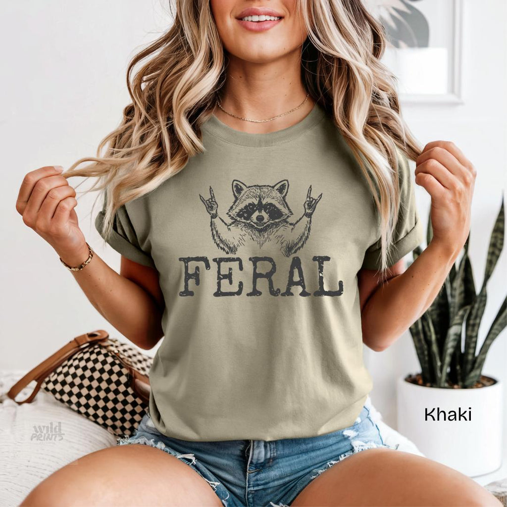 FERAL Raccoon Comfort Colors T-Shirt