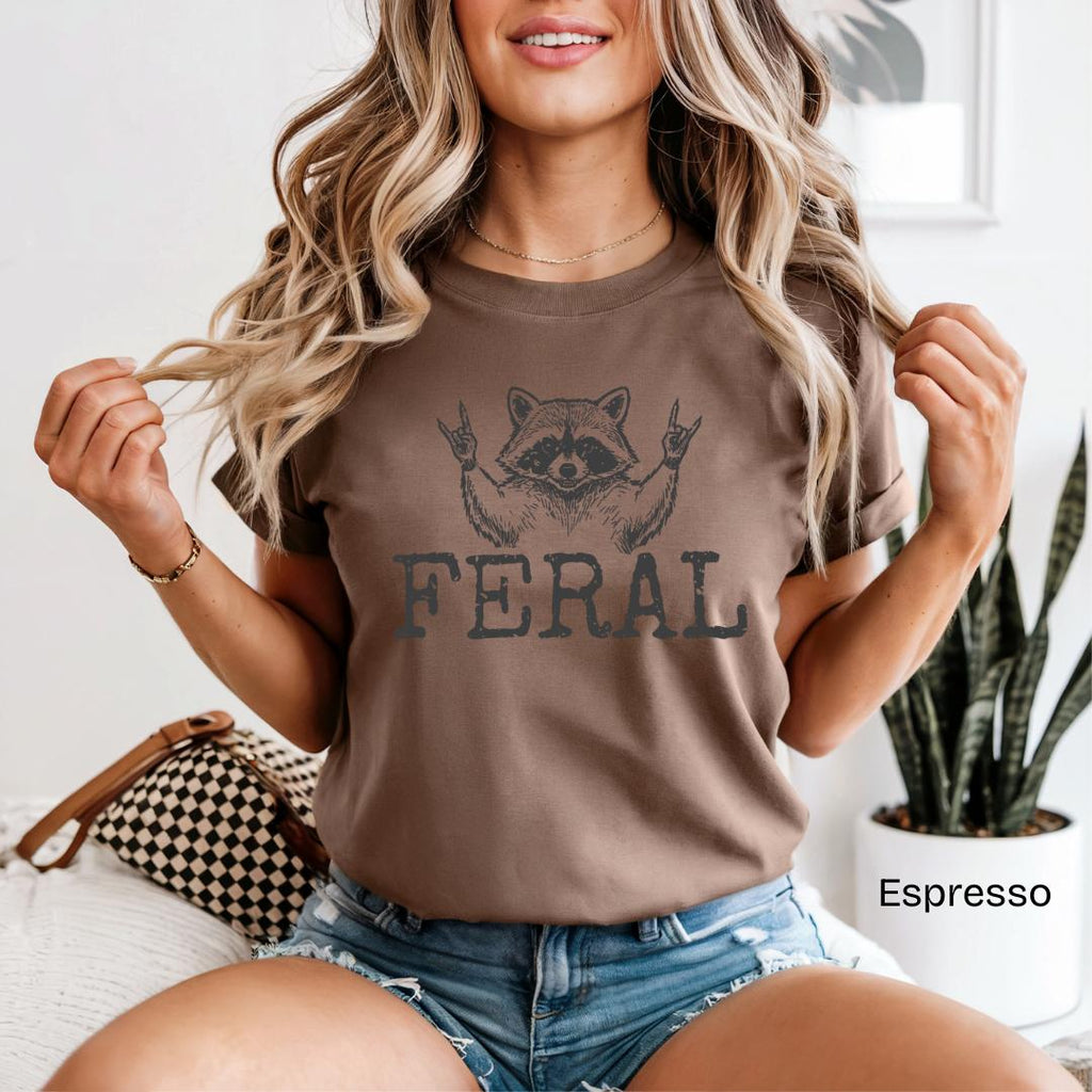 FERAL Raccoon Comfort Colors T-Shirt
